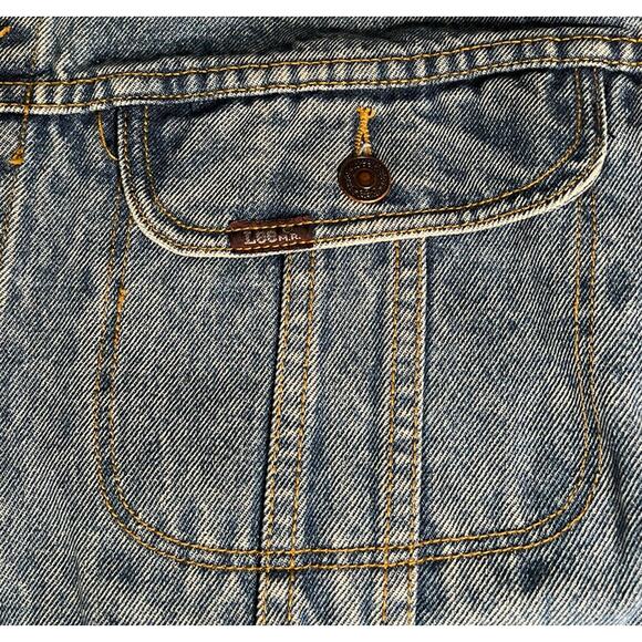 Vintage Lee Denim Trucker Jean Jacket Embroidered Betty Crocker Trix Bunny Sz XL - Picture 12 of 13